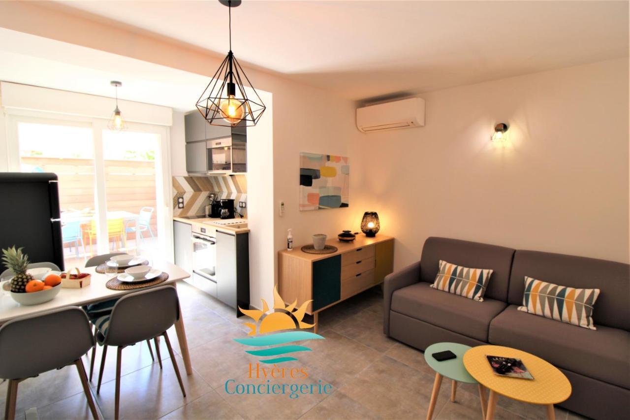 Hyeres-Plage -T2 Neuf Rdj Clim Wifi - La Capte By Hc Apartment Luaran gambar